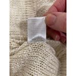 She & Sky Long Sleeve Lace Up Back Tunic Sweater Cream Women's Size Large Photo 7