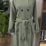 Raquel Allegra cotton blend trench coat Green Photo 0
