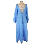 Free People Later Days Blue Button Front Long Sleeve Midi Dress Size 0 New Photo 6