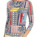 J. McLaughlin J.‎ McLaughlin Catalina Cloth Wavesong Tee Shirt Multicolor Size XS Photo 0