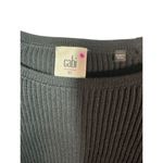 CAbi Black Ribbed Cropped Sweater with Shoulder Detail Long Sleeve Pullover XS Photo 1