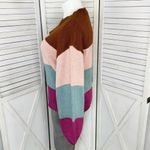MINKPINK  Cozy Up With Me Slouchy Sweater Large‎ Colorblock  Multi Photo 2