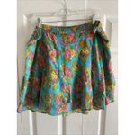 La Femme La Femme Womens Medium Blue Cotton Layered Floral Skirt Boho Cottagecore Photo 3
