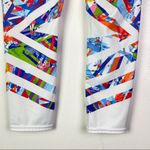 Athleta Cropped Graphic Multicolored Leggings Tights 21” Size Small Like New Photo 7