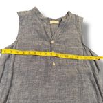 CP Shades  100% Linen Sleeveless Shift Dress Blue Small Luxury Minimalist USA‎ Photo 4
