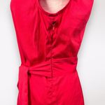 Theory Analba Red Knee Length Dress Cap Sleeve Belted Small ❗️FLAWED❗️ Photo 6