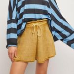 Free People  Summertime Blues Knit Shorts Yellow (XSmall) bohemian oversized soft Photo 8
