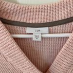 J.Jill  Pink Waffle Knit Henley Pullover V-neck Sweater Photo 3