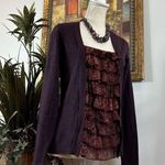 Apt. 9  Women Size Small Knit Open Draped Ruffle Cardigan Coverup 3/4 Sleeve Photo 7