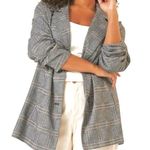 Anthropologie Like New Avec Les Filles Longline Plaid Blazer Size XL Photo 1