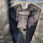 MetroStyle 🖤 Vintage Y2K 2000s Size 4 Petite Black Leather Jacket 🖤 Photo 2