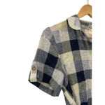 Mo:Vint New York Dress Women's XS Blue Plaid Button Photo 3