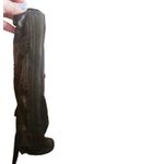 Lucky Brand  Black Leather Tote Shoulder Bag Purse Zipper Accent Photo 5