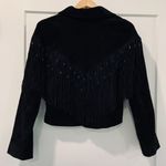 Vintage Saguaro Black Genuine Leather Fringe Western Jacket Photo 3