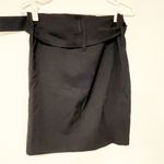 Prada  Vintage Size 40 Navy Blue Virgin Wool Belted Miniskirt Photo 4