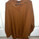 Boohoo  Brown Button Down Shirt Photo 0
