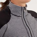 Lululemon Run: U-Turn Pullover Mini Check Pique Black White Sz 10/12 Reversible Photo 14