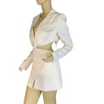 superdown  WHITE SATIN CUT-OUT MINI BLAZER DRESS "GRACEN" NWT (M) Photo 2