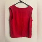 Christmas Snowman Snowflake Red Embroidered Sweater Vest 90's Style Size Large Pink Photo 1