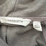 Athleta  Essence Grey High Neck Pullover XS Thumb Holes Pocket Athleisure Hoodie Photo 4