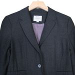 Loft Ann Taylor Womens 6 Lined Peplum Blazer in Gray Photo 2