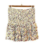 fab'rik  FLORAL MINISKIRT WITH ELASTIC SMOCKING AND RUFFLE DETAILS SIZE‎ LARGE Photo 1