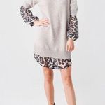 Brochu Walker Women's Ebella Layered Dress cashmere wool leopard sz XS Photo 0