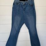 LuLaRoe Women’s 36 Blue Stretchy Denim Jeans Flare Photo 0