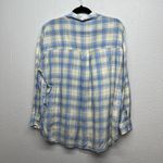 Ostin Plaid Womens Button Front Shirt Small Oversized Western Cowgirl Rodeo Chic Blue Photo 5