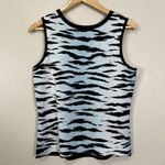 Ming Wang Y2K Tank Top Women Medium Zebra Bodycon Edgy Animal Retro Bold Casual Photo 6
