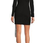 Badgley Mischka NWT Belle Harley Black Velvet Fringe Dress Photo 1