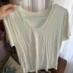 Zyia  White Short Sleeve V-Neck Tee Photo 0