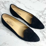 Sesto Meucci  Black Suede Pointy Loafer Flats size 8.5 EUC Photo 0