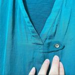 Dolan Anthropologie Teal Blue V Neck Blouse Womens M Boho Slouchy Shirt Top Size M Photo 2