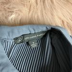 Adrianna Papell Slate Blue Pleated Blouse size S Photo 5