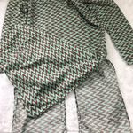 ZARA Women's The Lissie Shirt Size Medium Swim Cover Up Tie Front Mint Brown NEW Photo 7