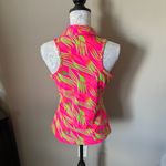 Tzu Tzu Womens Top Sleeveless Pink Green Golf Athletic Tennis Medium Photo 3