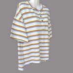 Urban Outfitters NWT Toni Oversized Stripe High/Low Short Sleeve Henley, Medium Photo 9