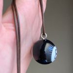 Handmade big 8 ball grunge funky unisex simple brown necklace🎲8️⃣🖤 Photo 5