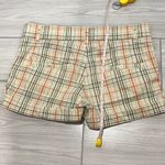 Blue axes vintage women’s nova check yellow plaid low rise shorts size 7 Photo 5