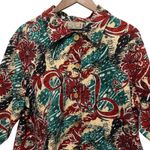 VTG Life Style Woman Jacket 3X Multicolor Floral Batik Cotton Retro 80s Shacket Tan Photo 2