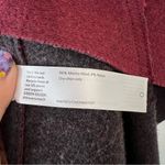 Eileen Fisher  Burgundy Structured Moto Long Jacket Cardigan Medium Merino Wool Photo 10