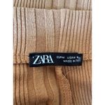 ZARA  Camel Ribbed Midi Skirt Size Medium Photo 7