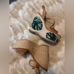 Michael Kors  Tan and Green Leaf Wedges Photo 4