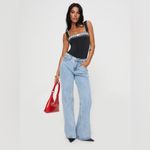 Princess Polly  Black Bodysuit with Lace Detail Photo 1