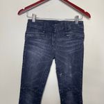 R13  Black Marble Moto Skinny Jeans With Zipper Size 26 Photo 5
