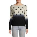 Skull Cashmere Dip Dye Ombre Skull Print Sweater Size XS Photo 6
