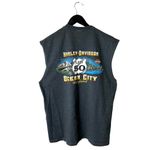 Harley Davidson  Route US 50 Muscle Shirt Vintage Y2K Large L Gray Tank Top Photo 2