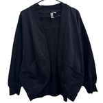 Sweaty Betty  Cora Batwing Cardigan Black Soft Cozycore Relaxed Fit Pockets Small Photo 0