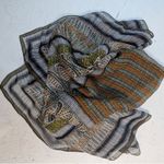 Vince Camuto  Persimmon Orange Abstract Print Sheer Scarf One Size Photo 0